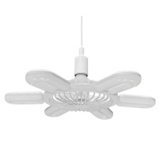 Стельовий вентилятор з підсвічуванням E27, Складаний вентилятор-люстра з пультом ДУ