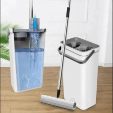 Швабра з відром EasyMop 7л, Швабра-губка з вертикальним віджимом самоочищенням та відром