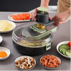 Подрібнювач для овочів та фруктів 9 в 1, Овочерізка Vegetable Cutter 10123