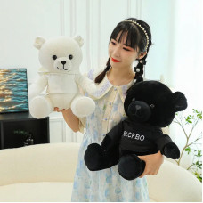 М'яка іграшка Teddy Black&White 55 см Плюшева іграшка Ведмідь