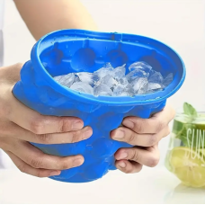 Силіконова форма для льоду Ice Cube Maker Genie, Відро для льоду Синє Акція