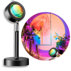 Різнокольорова лампа Sunset Lamp, Світиться лампа для блогерів   Акція