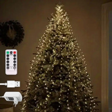 Новорічна світлодіодна гірлянда "Конський хвіст" 400 LED, 20 ниток, 2.5 м, USB, теплий білий Акція