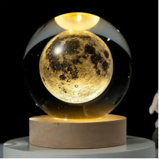 Світлодіодний нічник кришталева куля декоративний 3D-Dнічник "Планета Земля" з led-підсвіткою від USB планета Акція