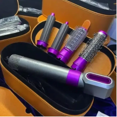 Фен для волосся 5 в 1 + шкіряний кейс DYSON, Мультистайлер для укладання з насадками   Акція