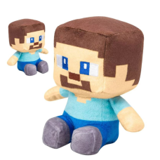 М'яка плюшева іграшка Стів, що сидить, з Майнкрафт 22 см, STEVE з Minecraft