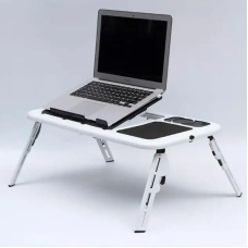 Складаний столик-підставка для ноутбука з кулером E-Table, з охолодженням і регулюванням нахилу та висоти