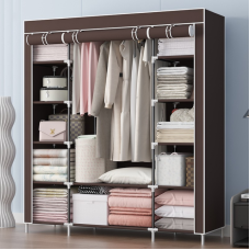 Шафа тканинна складана Storage Wardrobe, містка шафа-органайзер для речей на 3 секції