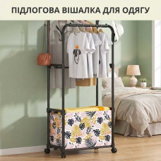 Вішалка для одягу для підлоги на колесах подвійна AND 5-6036