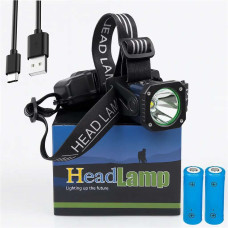 Ліхтарик акумуляторний, HeadLamp 50039 / Ліхтарик налобний / Світлодіодний ліхтар на голову
