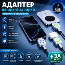 Адаптер для швидкого заряджання з автоматичним вимкненням живлення / Безпечний адаптер для заряджання USB-C для нічної зарядки