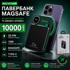 Power Bank HOCO Y211 MagSafe 10000 mAh 22.5W + 15W Wireless, магнітний повербанк із швидкою бездротовою зарядкою Type-C